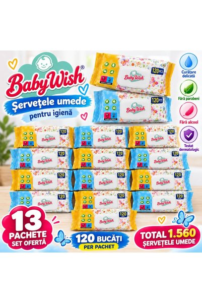 BABY WISH Set of 13x 120 sanitary napkins