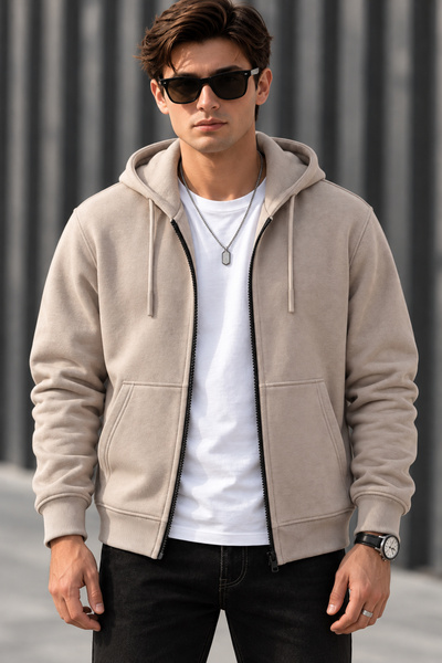 EydaMoon Men's Standard Fit, Regular Cut, Fleece-Lined, 3-Ply, Hooded, Zipper...