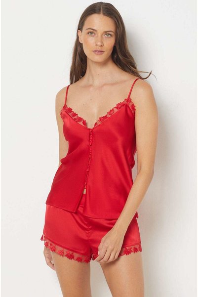 Etam Solid Spaghetti Straps Top