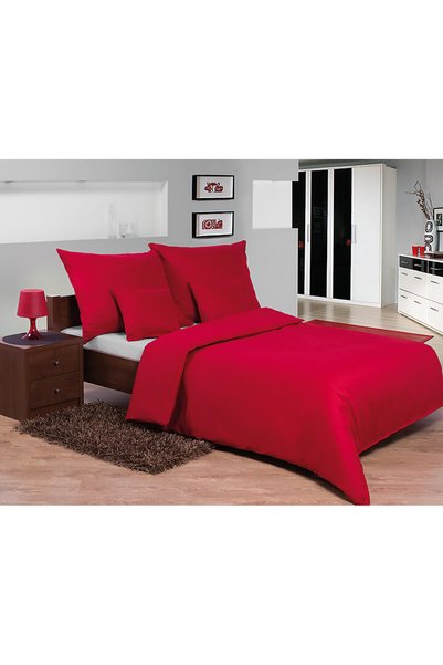 Matex Set lenjerie de pat Gold, 3 piese, bumbac satinat, rosu, 140x200cm