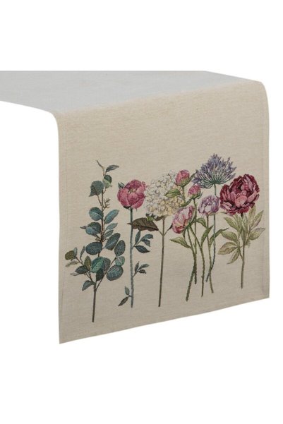 Eurofirany Fata de masa GOBELI cu flori 40 x 100 cm