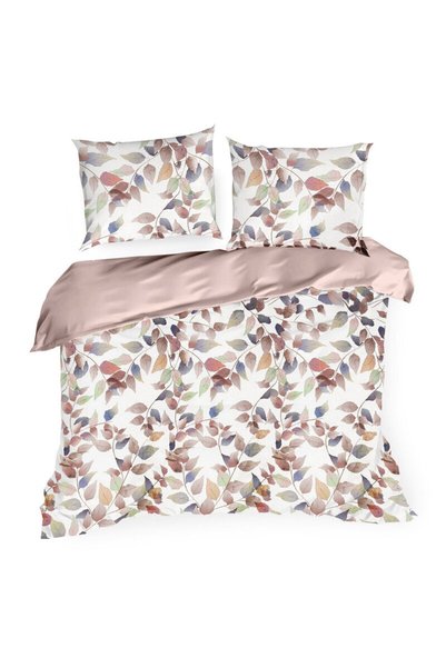 Design 91 Set lenjerie de pat LINDA, Eurofirany, 140x200cm, botanic, alb, roz...