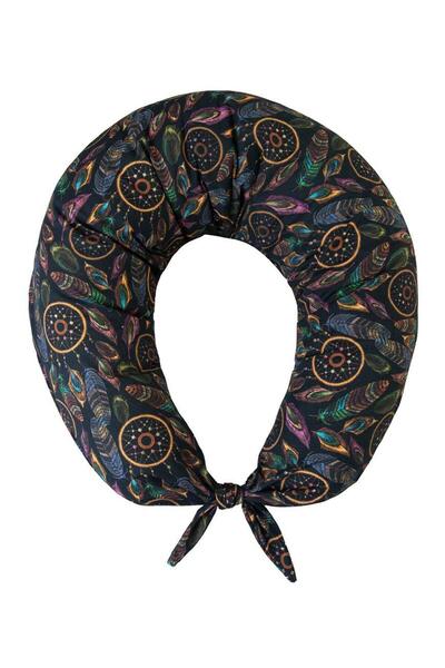 BabyMatex Perna de alaptare Moon, bumbac muslin, 260cm, negru