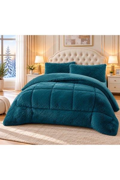 CHIRASO Fluffy Cocolino Comforter Set, 3 Pcs, 200x230 cm, 4 kg, 2 Pillowcases...