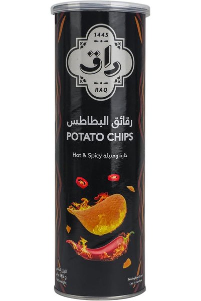 RAQ رقائق البطاطس الحارة والمتبلة 165 جرام