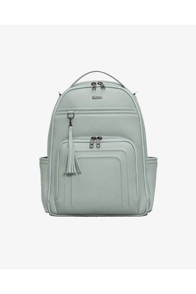 Alone Mother Baby Care Backpack Faux Leather Multi-Compartment Stroller Bag w...
