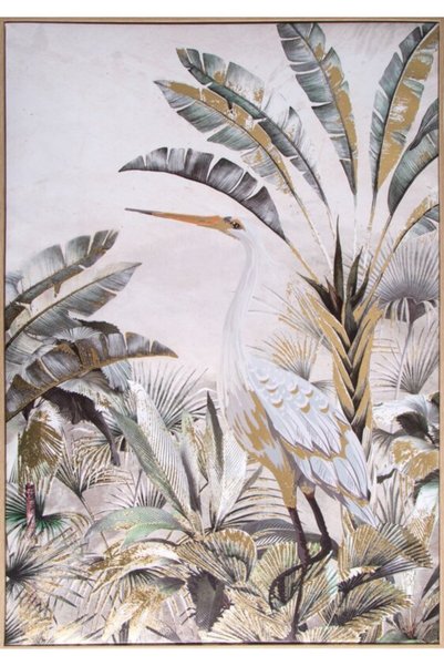 Eurofirany Tablou decorativ 50x70cm, alb, material: panza, MDF, plastic