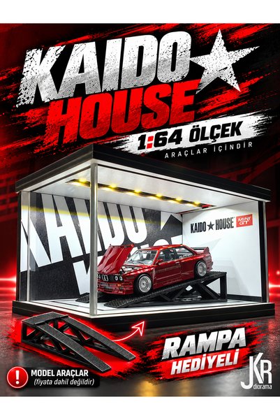 JKR diorama Kaido House Diecast Led Işıklı Akrilik Korumalı Stand/Diorama (ra...