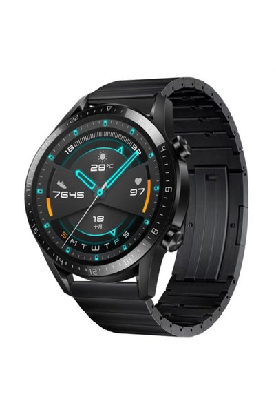 BURAQ For Huawei Watch GT2 46mm Titanium Alloy Quick Release Watch Band(Black)