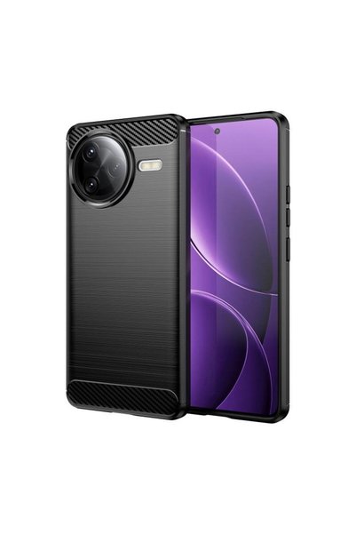 BURAQ For Redmi K80 Pro Brushed Texture Carbon Fiber TPU Phone Case(Black)