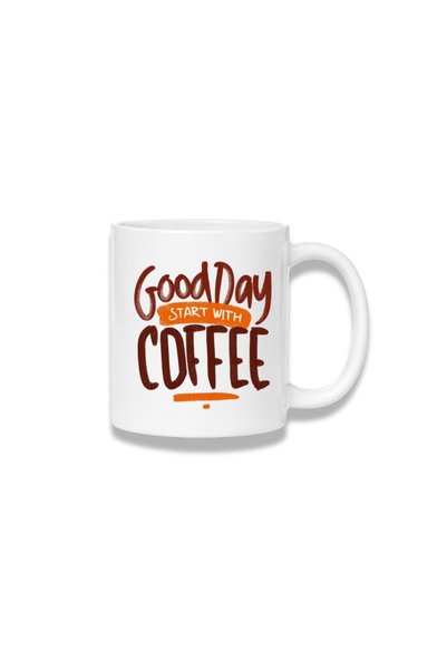 Fabricacucadouri.ro Cană ceramică 380 ml – Zilele bune încep cu cafea – porto...