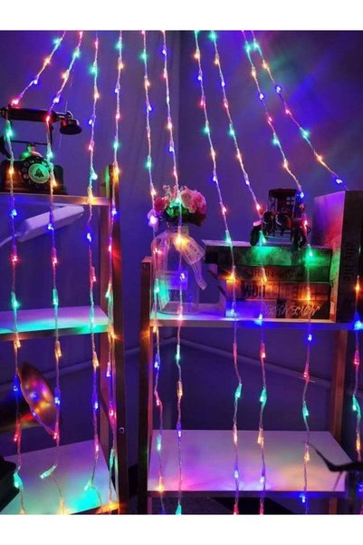 OEM Perdea luminoasa LED de Craciun, 120 LED, 3 m x 1 m, multicolor