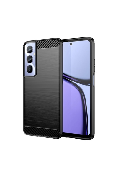 BURAQ For Realme C65 4G Carbon Fiber Brushed Texture TPU Phone Case(Black)