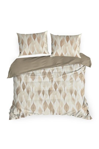 Design 91 Lenjerie de pat, Eurofirany, Dafne, maro, 140x200 cm, microfibra, c...