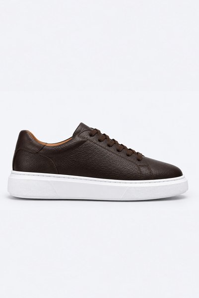 İmza Brown 100% Leather Lace-Up Casual Shoes 1033265281