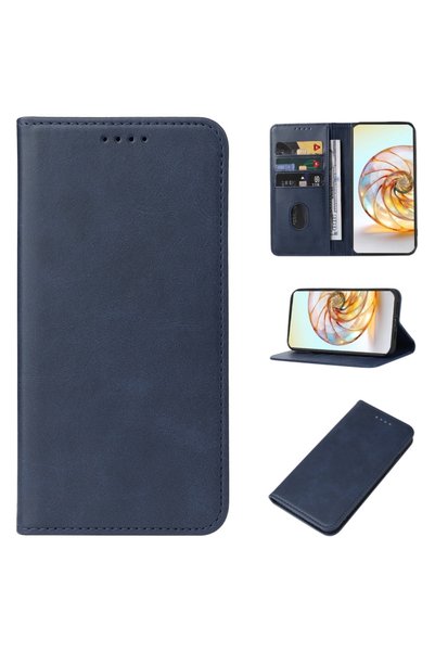 BURAQ حافظة هاتف جلدية مغناطيسية الإغلاق لهاتف ZTE nubia Z60 Ultra (أزرق)