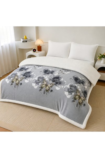 FAMILYDESIGN Patura pufoasa dubla cocolino cu blanita ecologica, 200X230 cm, ...