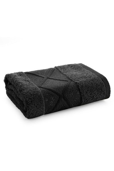 Eurofirany Prosop Azari 50x90 06, negru, cu bordură decorativă din velur, împ...