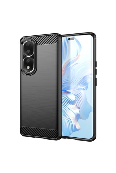 BURAQ For Honor 80 Pro Brushed Texture Carbon Fiber TPU Phone Case(Black)