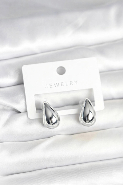 ARMÜZ Silver Color Drop Earrings 17 mm