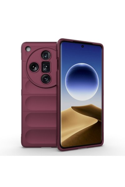 BURAQ For OPPO Find X7 Ultra 5G Magic Shield TPU + Flannel Phone Case(Wine Red)