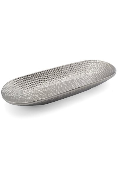 Eurofirany Patera decorativa, Eurofirany, Greg, argintie, 41x15x6 cm