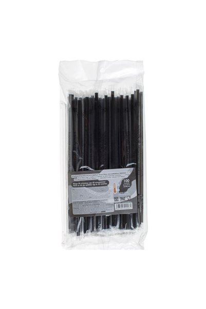 SHOPIENS Paie 4x180 mm freddo reutilizabile drepte din plastic negre ambalate...
