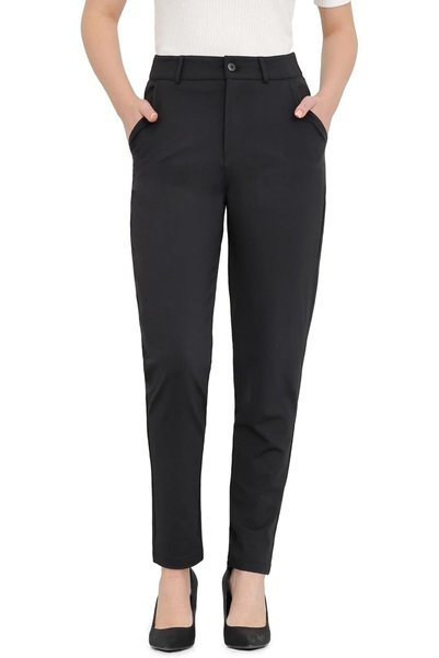 OtherMax Pantaloni Damă Skinny High Waist Elastici Negri 29 inch Mărime S