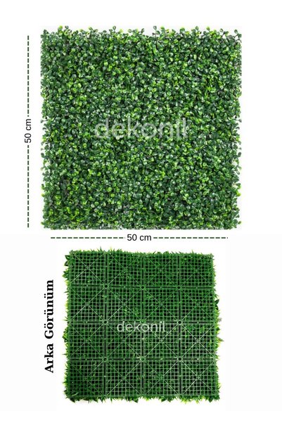 Dekonil Çiçekli Dekoratif Dikey Bahçe - Yapay Bitki Duvar Paneli 50x50 cm