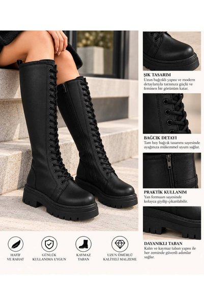 Acarbey Lace-Up Comfortable and Stylish Boots