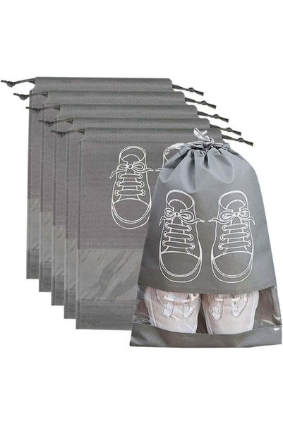 Generic MOMENT 6PCS Travel Shoe Bags with Rope for Men and Women 32x44cm Larg...
