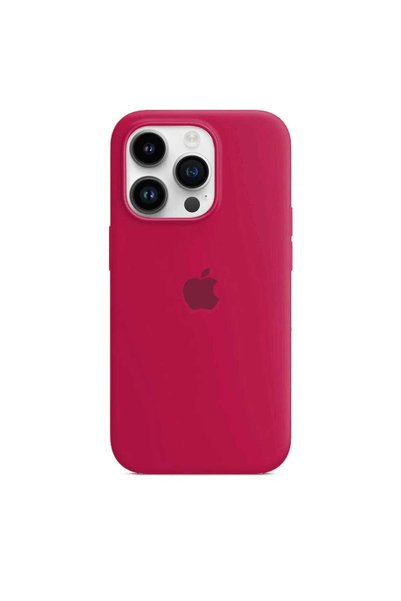 OEM Carcasă din silicon pentru iPhone 15 Pro Max, roz-roșu