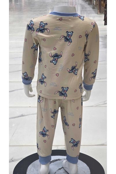 Generic Brand Winter Stitch and Heart Print Newborn Baby Pajamas Two Piece Set