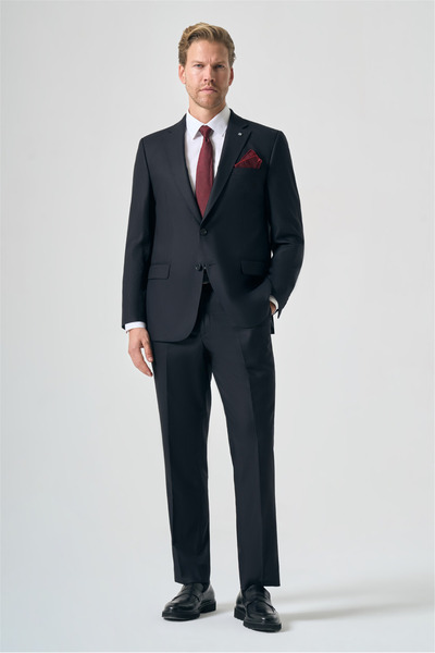 İmza Black Mono Collar 4 Drop Comfort Fit Flexible Classic Suit 1001265166