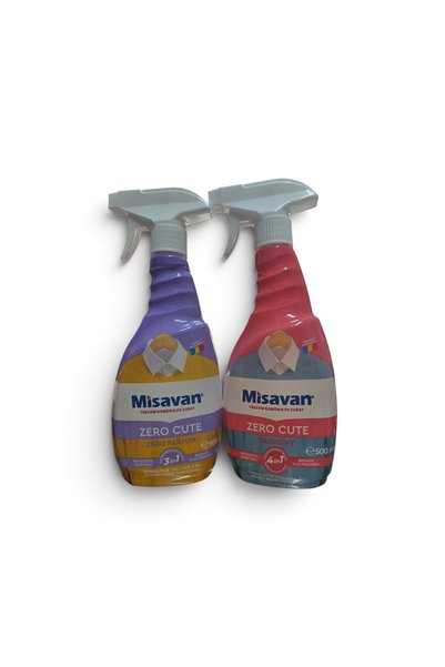 Misavan Zero Cute pachet dublu pentru haine, Zero Parfum și Harmony, 2 x 500 ml