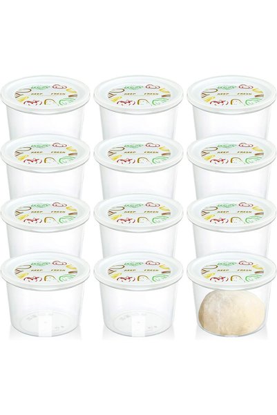 KASTWAVE Pizza Dough Proofing Box, Set of 6, 1100ML Stackable Dough Proofing ...