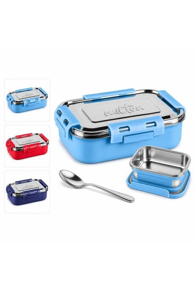 Milton Stainless Steel Insulated Lunch Box, 700ml with 170ml Inner Container ...