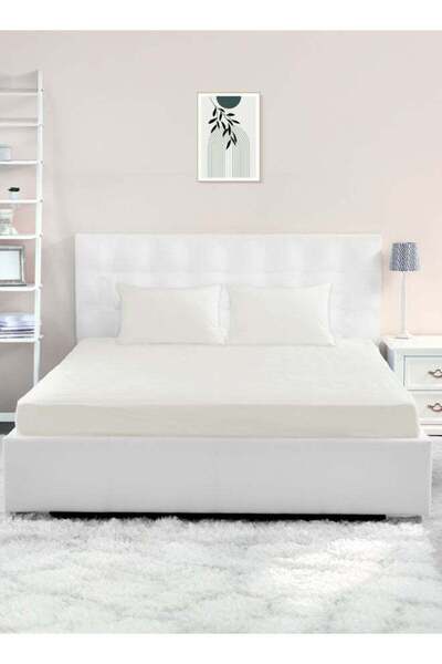 Noon East Twin/Double Size Fitted Sheet | Soft 400TC Sateen Cotton Material |...