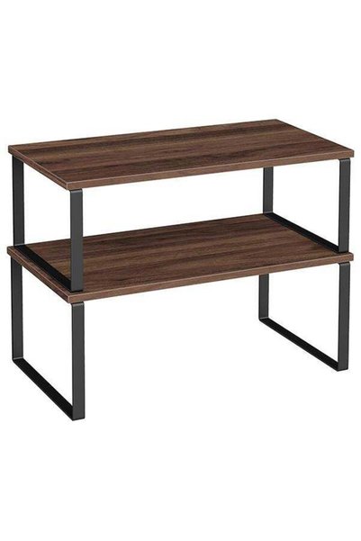 SONGMICS Cabinet Organizer Shelf, Set of 2 Kitchen Counter Shelves, Kitchen S...
