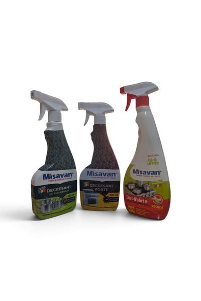 Misavan Set de curățare pentru bucătărie, 3 produse, 1,75 L