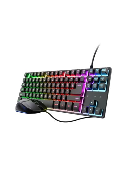 Trust GXT 798T 2-în-1 Kit tastatură și mouse cu fir, Negru