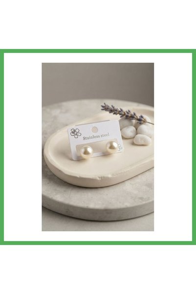 Nur store Çanta Pearl Earrings 12 mm Bezoss