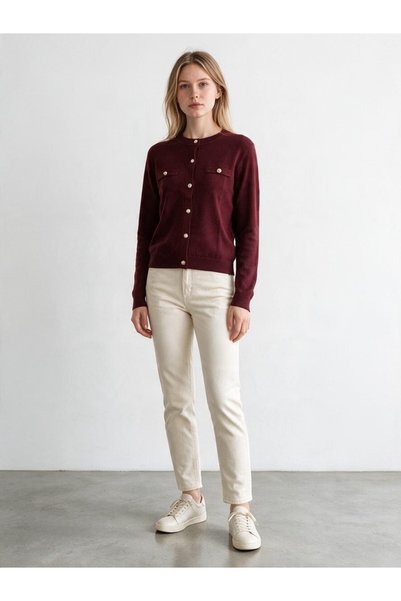 JM Fleto Cep Zero Collar Knitwear Jacket