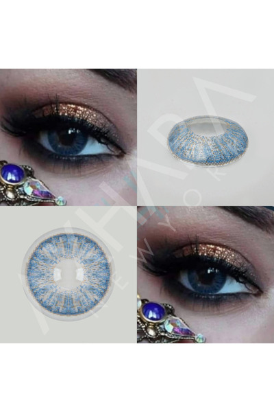Axhara Newyork GÖZ LENSİ HARELİ TEAR BLUE DOĞAL GÖRÜNÜMLÜ KULLANIM SÜRESİ 1 Y...