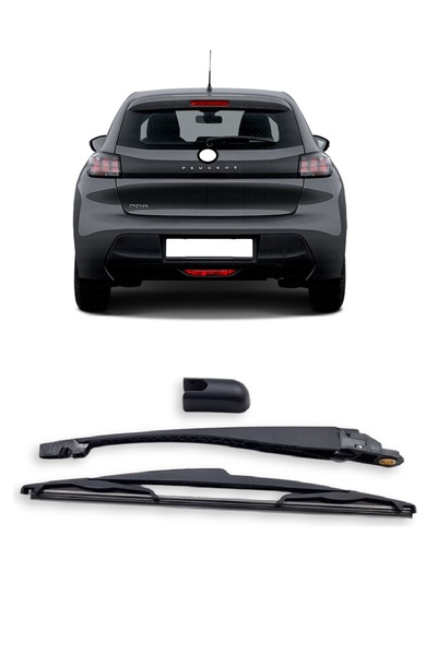 cme parts Peugeot 208 2020-2026 Uyumlu Arka Cam Silecek Kolu Ve Süpürgesi Kapak Takım 6429HE