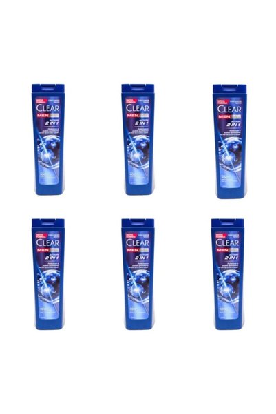 Clear Set 6x Șampon 2 în 1 Bărbați 225 ml, pentru toate tipurile de păr