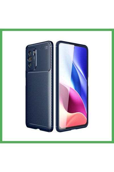 Nur store Çanta غطاء متوافق مع هاتف Poco F3، غطاء كربوني للتركيز التلقائي - أ...