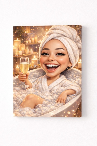 Fabricacucadouri.ro Tablou Canvas Personalizat – Spa Relax Queen | Caricatură...