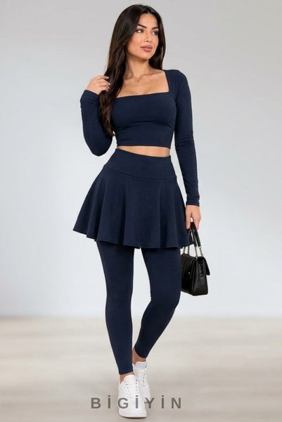 bigiyin Women's Winter Skirted Leggings – High-Waisted, Warm-Keeping, Skirted...