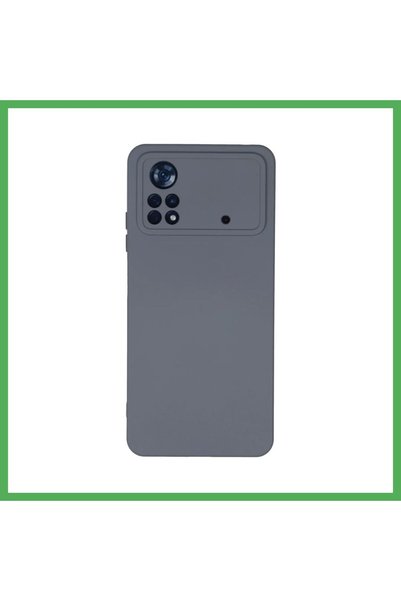 Nur store Çanta Poco X4 Pro 5g Case Nano Interior Velvet Silicone - Gray Bezoss
